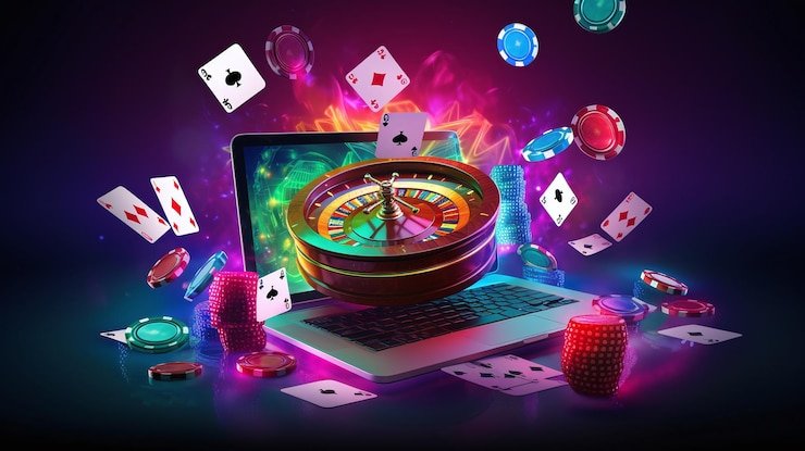 Layar permainan Casino Hold'em dengan kartu dealer dan pemain di meja langsung yowistogel
